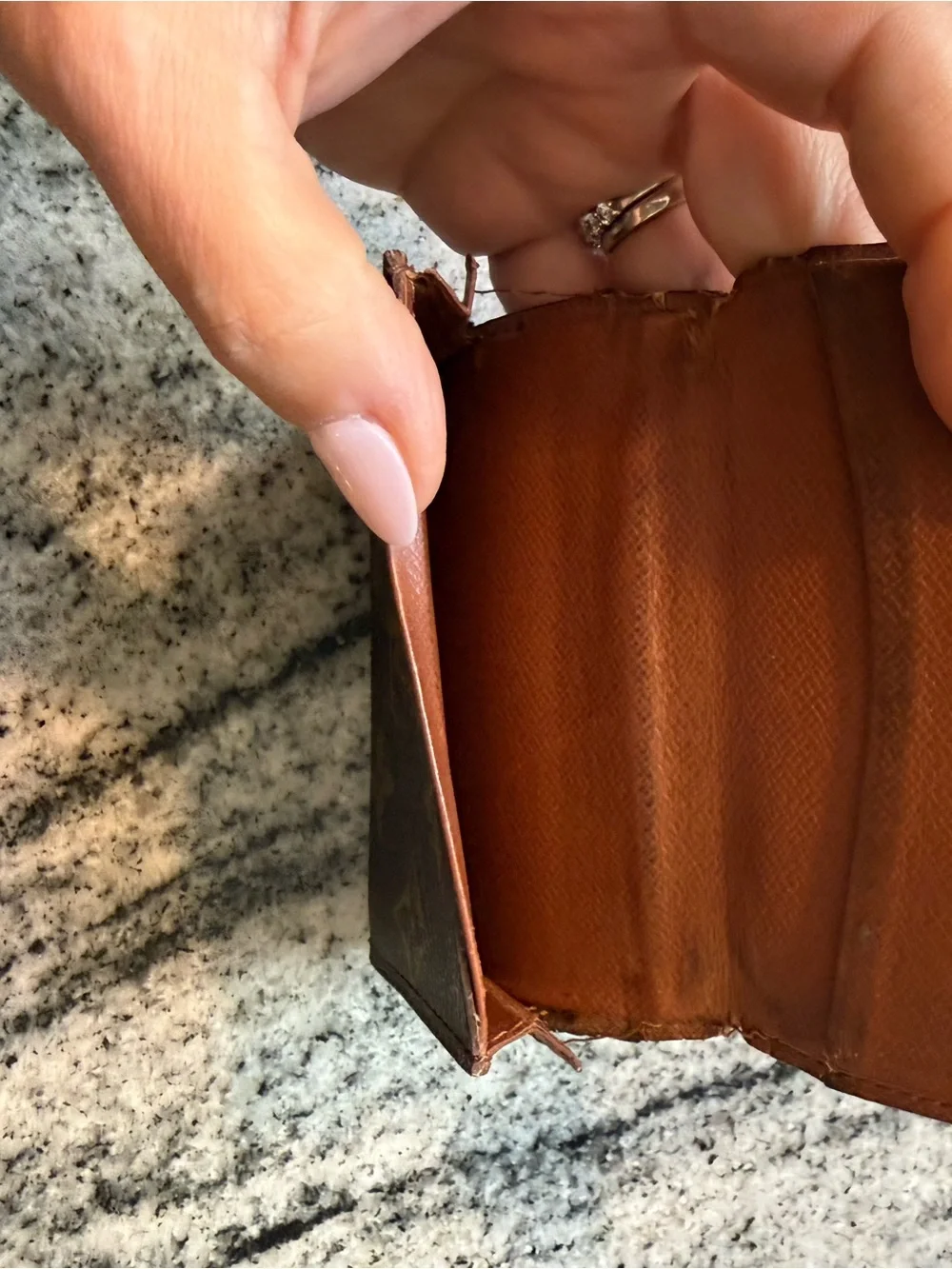 Louis Vuitton Monogram Canvas Card & Key Holder in Brown and Gold